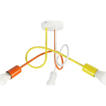 Light for home - Závěsné svítidlo 1001/3M2 MONDO, 3xE27/60W, bílá, žlutá, oranžová, 3x60W, E27, bílá, žlutá, oranžová