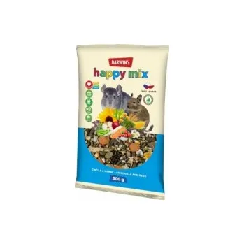 Krmivo pro hlodavce DARWIN Happy mix pro činčily a osmáky 500g 1ks
