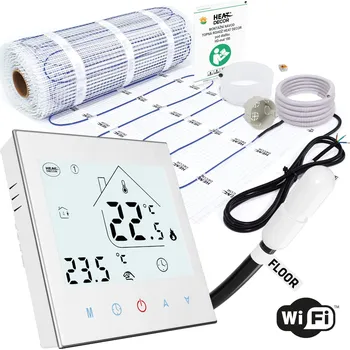 Topná rohož Sada pro instalaci topné rohože 2.5m2 HEAT DECOR HD-mat150/2.5 s termostatem T1000 WiFi, bílý