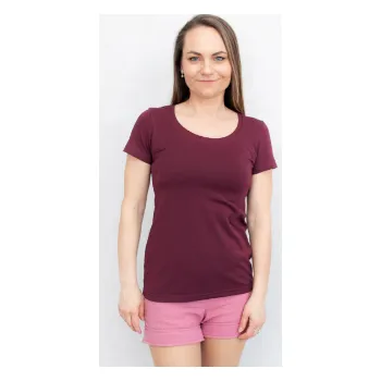 Dámské tričko Kulišárny Dámské tričko basic BORDO VELIKOST: 34