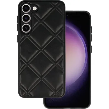 Pouzdro na mobilní telefon Kožené 3D pouzdro pro Samsung Galaxy S23 design 3 černé