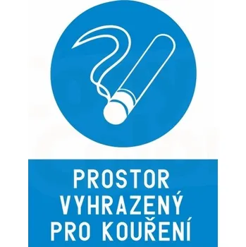 Speciální papír Prostor vyhrazený pro kouření - PVC samolepka
