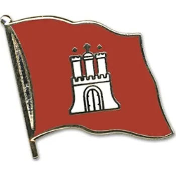 Odznak (pins) 20mm vlajka Hamburg - barevný