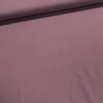 Bavlněný úplet TEPLÁKOVINA SP-GRETA 49 jednobarevná uni tmavá pudrová, š.180cm (látka v metráži)