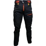 HAVEN Cyklistické kalhoty dlouhé bez laclu - SINGLETRAIL LONG - červená/černá