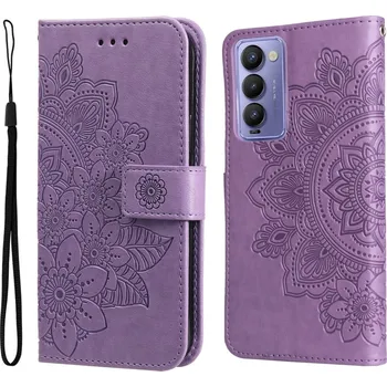 Pouzdro na tablet VSECHNONAMOBIL 45113 ART Peněženkový kryt Tecno Camon 18 BLOOM fialový