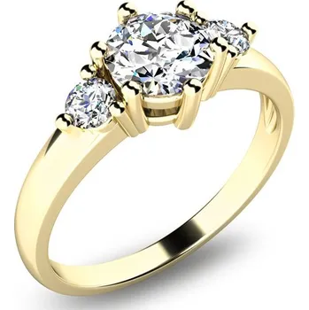 Prsten Zásnubní prsten žluté zlato 585/1000 zirkon ZP-10939-ZL-ZIR velikost 53