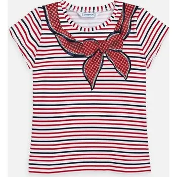 Dívčí tričko dětské pruhované námořnické tričko s mašlí Mayoral 3005-35 velikost 92