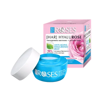 Pleťový krém Agiva [HAR] Gelový denní krém proti vráskám s hyaluronem, mandlovým olejem a růžovou vodou 50 ml