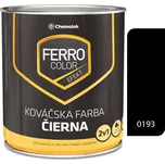 Chemolak FERRO COLOR EFEKT kovářská černá - matná antikorozní barva na kovy 2,5l
