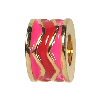 Korálek Korálek kovový GOLDPINK TOPBEADS