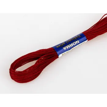 Příze Vyšívací příze NORMA / BAVLNKA 3282 tmavě červená, jednobarevná, 1,5g/15m