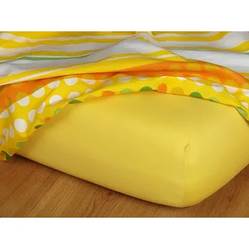 Povlečení Dadka Dadka prostěradlo jersey barva tmavě žlutá 90/200