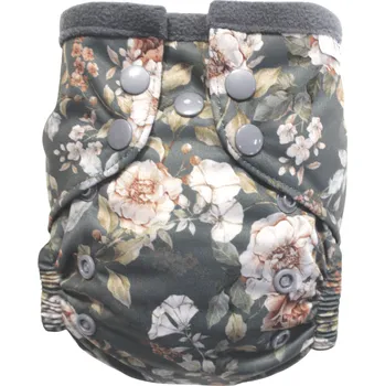 Plenkové kalhoty Breberky Kapsová plenka (S), bez křidélek - Svlačec s růží PAT