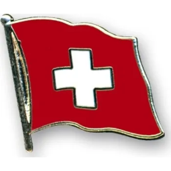 Odznak (pins) 20mm vlajka Švýcarsko - barevný