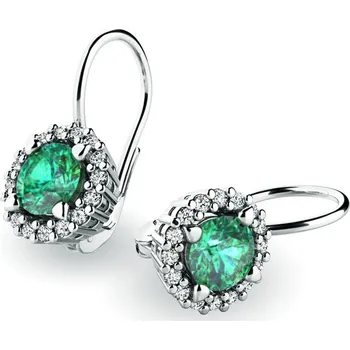 Náušnice Dámské náušnice bílé zlato 585/1000 přírodní diamant 1.00 ct G/SI 10925-B-DIA-SMAR