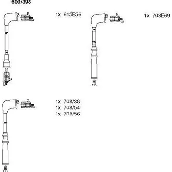 Zapalovací kabel Sada kabelů pro zapalování, , BREMI, 600/398