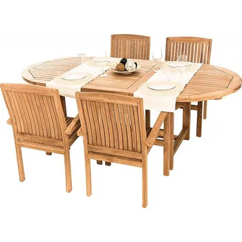 Zahradní sestava DEOKORK Zahradní teaková sestava OREGON 1+4