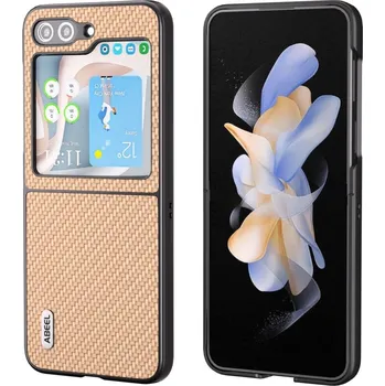 Pouzdro na mobilní telefon ABEEL 59750 ABEEL CARBON Plastový kryt Samsung Galaxy Z Flip 5 5G béžový