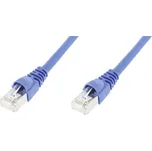 Telegärtner 100008465 RJ45 síťové kabely, propojovací kabely CAT 6A S/FTP 3.00 m modrá samozhášecí, s ochranou, samozháš