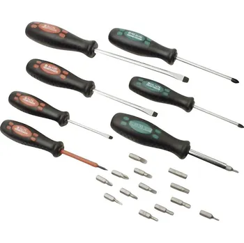 Dílna Brüder Mannesmann Mannesmann sada šroubováků, plochý, křížový PZ, 21dílná, M1190-21