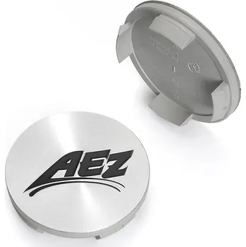 Alu kolo Středová krytka alu kola Ø 56/60mm, AEZ ZA1370, s kovovým logem, stříbrná vydutá matná