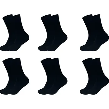 Kalhotky PESAIL Dámské černé vysoké ponožky NY01C 6páry Barva: Černá, Velikost: 35-38