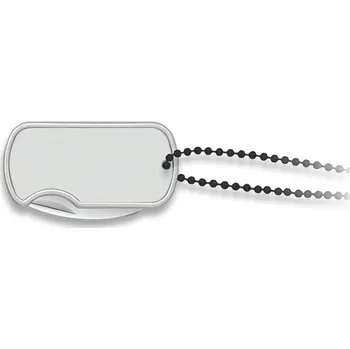 Vojenské psí známky Nůž Albainox Dog Tag na krk - stříbrný