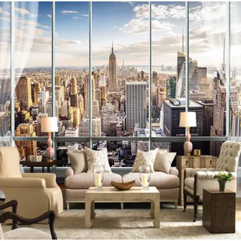 Fototapeta Solution Media 3D tapeta - NY pohled s okna MU1956 6 - Samolepící tapeta - 380-450g/m2