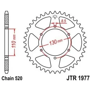 Auto-moto Jt sprockets JTR 1977-48 Honda