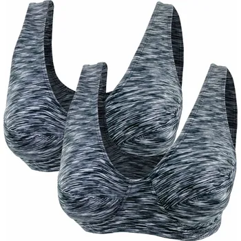 Podprsenka FANNIFEN Podprsenka bez vycpávkami a kostic FAN-159 2ks Barva: Šedá, Velikost: 75C