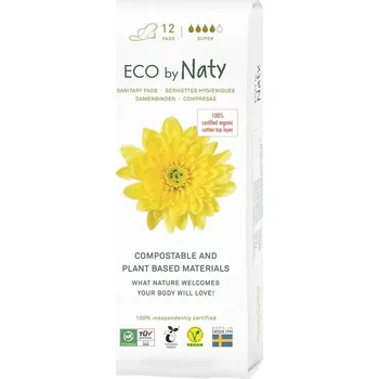 Menstruační vložka Eco by Naty Dámské eko vložky Super - 12 kusů