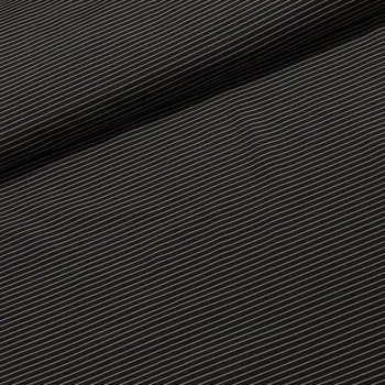 Podšívka polyesterová, černý a šedý proužek, š.140cm (látka v metráži)