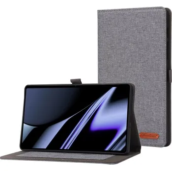 Pouzdro na tablet VSECHNONAMOBIL 43889 FABRIC Zaklápěcí obal pro Realme Pad Mini šedý