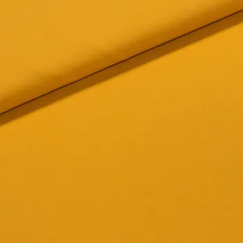 Bavlněný úplet TEPLÁKOVINA SP-GRETA 2 jednobarevná uni hořčicová, š.185cm (látka v metráži)