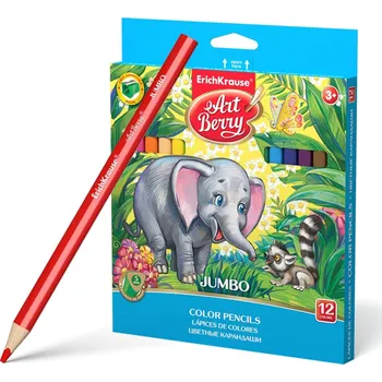 Kresba Erich Krause Pastelky ArtBerry Jumbo, 12 barev