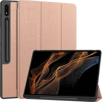 Pouzdro na tablet VSECHNONAMOBIL 62818 LEATHER Zaklápěcí obal pro Samsung Galaxy Tab S9 Ultra / Tab S10 Ultra růžovozlatý