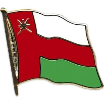 Odznak (pins) 20mm vlajka Omán - barevný