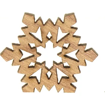 Vánoční dekorace Naše galanterie Sněhová vločka L 3cm