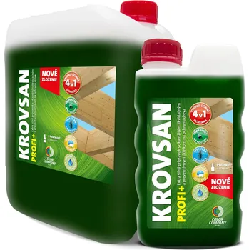 barva a nátěr na dřevo COLOR COMPANY KROVSAN PROFI + přípravek na ochranu dřeva 5 l bezbarvá