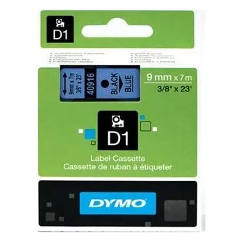 Pásek do tiskárny DYMO Originální páska D1 40916 / S0720710 9mm x 7m černý tisk/modrý podklad (40916) Pro tiskárny štítků DYMO