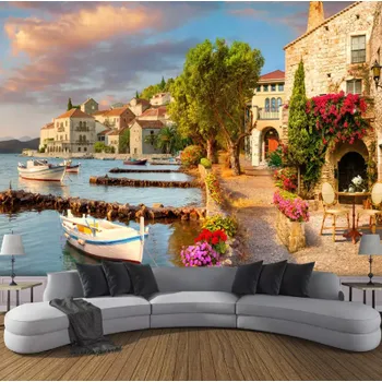 Fototapeta Solution Media 3D tapeta - Městečko s přístavem MU2571 6 - Samolepící tapeta - 380-450g/m2