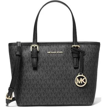 Kabelka Michael Kors Jet Set Travel Extra-Small Logo Top-Zip Tote Bag Black