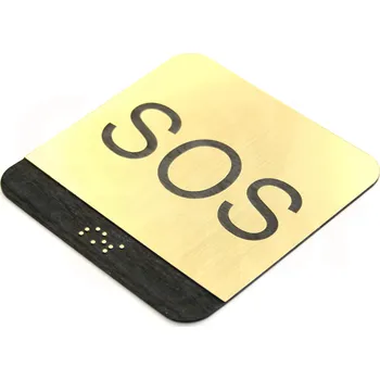 Samolepící etiketa CEDULKA NA DVEŘE PRO NEVIDOMÉ (Braillovo písmo) - SOS