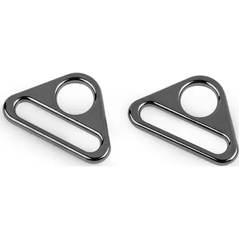 Trojúhelníkový kovový průvlek šíře 25 mm, malé, 2 nikl antik