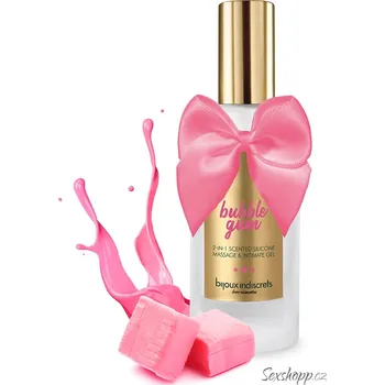 Erotický masážní přípravek Masážní a intimní gel Bijoux Indiscrets 2 v 1 - Bubblegum, 100 ml