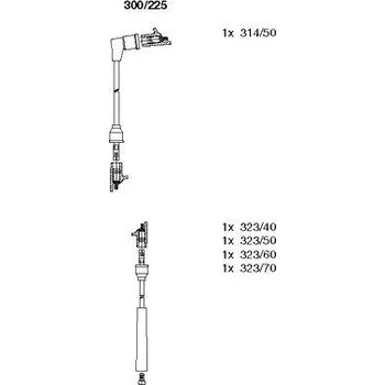 Zapalovací kabel Sada kabelů pro zapalování, , BREMI, 300/225