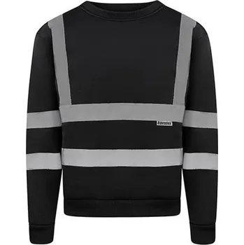 Pánská mikina Korntex Limerick Reflexní mikina KX324 Black XXL