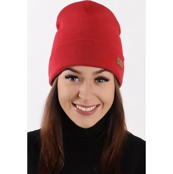 Čepice R-JET Prodloužená červená dámská zimní pletená čepice SM77