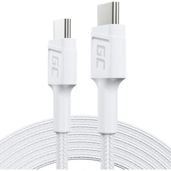 Kabel USB-C -> USB-C Green Cell POWERSTREAM 200cm WHITE PD 60W ULTRA CHARGE QUICK CHARGE 3.0 KABGC29W
